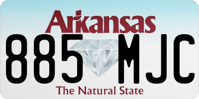 AR license plate 885MJC