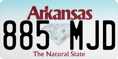 AR license plate 885MJD