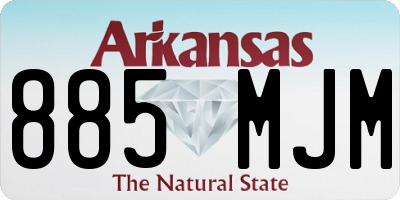 AR license plate 885MJM