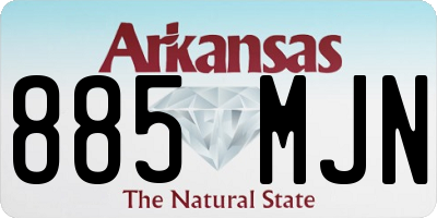 AR license plate 885MJN