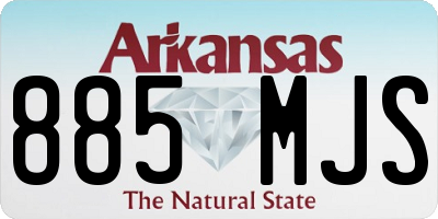 AR license plate 885MJS