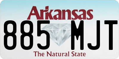 AR license plate 885MJT