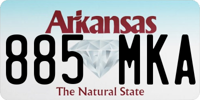 AR license plate 885MKA
