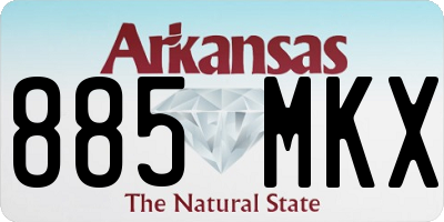 AR license plate 885MKX