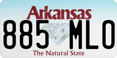 AR license plate 885MLO