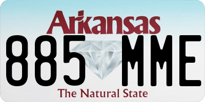 AR license plate 885MME