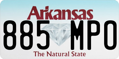 AR license plate 885MPO