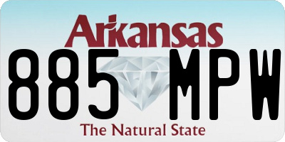 AR license plate 885MPW