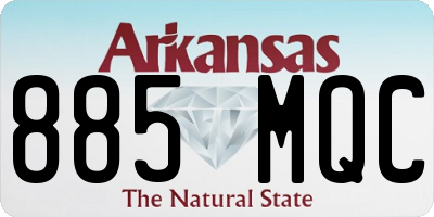 AR license plate 885MQC