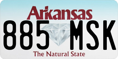 AR license plate 885MSK