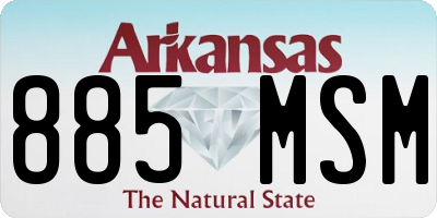 AR license plate 885MSM
