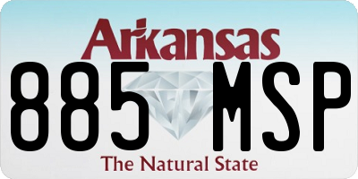 AR license plate 885MSP