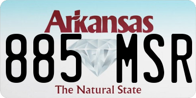 AR license plate 885MSR