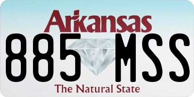 AR license plate 885MSS