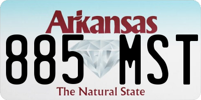 AR license plate 885MST