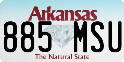 AR license plate 885MSU