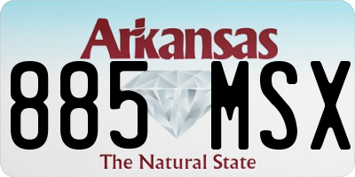 AR license plate 885MSX