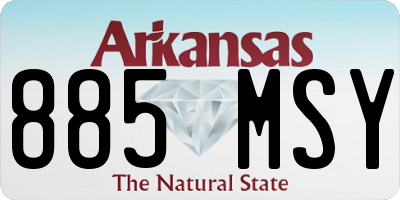 AR license plate 885MSY
