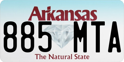 AR license plate 885MTA
