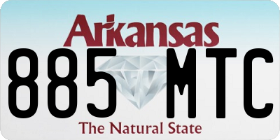 AR license plate 885MTC