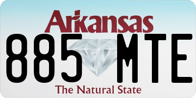 AR license plate 885MTE