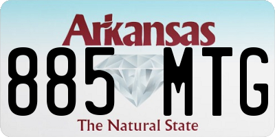 AR license plate 885MTG