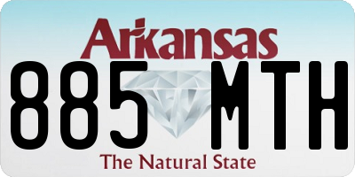 AR license plate 885MTH