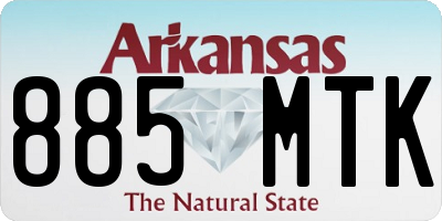 AR license plate 885MTK