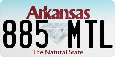 AR license plate 885MTL