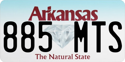 AR license plate 885MTS