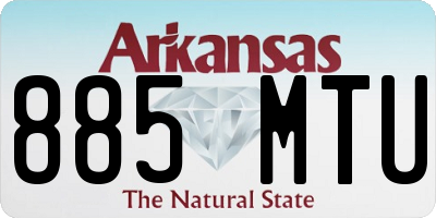 AR license plate 885MTU