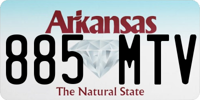 AR license plate 885MTV
