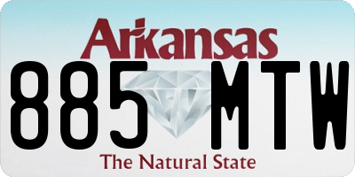 AR license plate 885MTW