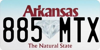 AR license plate 885MTX