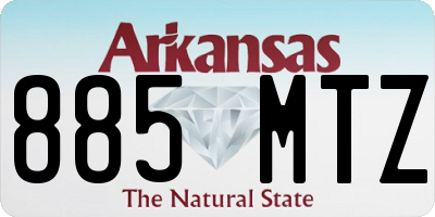 AR license plate 885MTZ