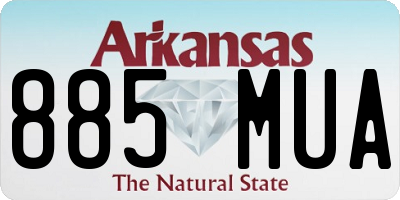AR license plate 885MUA