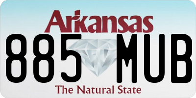 AR license plate 885MUB