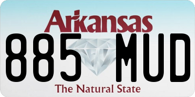 AR license plate 885MUD