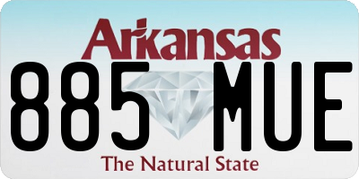 AR license plate 885MUE