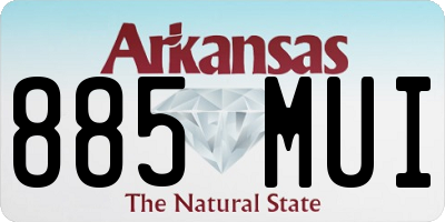 AR license plate 885MUI
