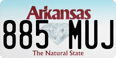 AR license plate 885MUJ