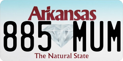 AR license plate 885MUM