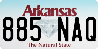 AR license plate 885NAQ