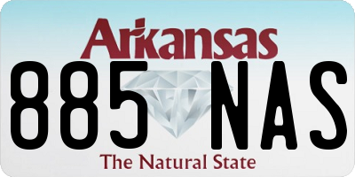 AR license plate 885NAS