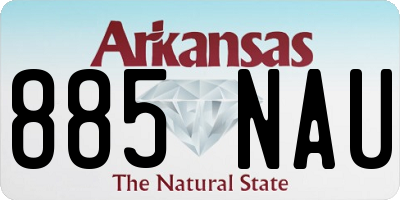 AR license plate 885NAU