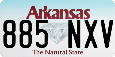 AR license plate 885NXV