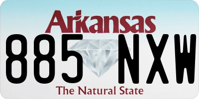 AR license plate 885NXW