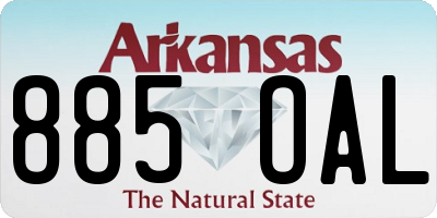 AR license plate 885OAL