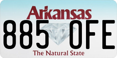 AR license plate 885OFE