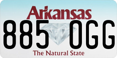 AR license plate 885OGG